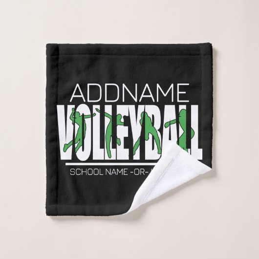 バレーボールチームプレーヤーADD NAMEスクールトップアスリート バスタオルセット (ウォッシュタオル)