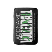 バレーボールチームプレーヤーADD NAMEスクールトップアスリート バスマット (正面縦)