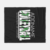 バレーボールチームプレーヤーADD NAMEスクールトップアスリート フリースブランケット (正面(横))