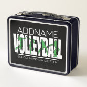バレーボールチームプレーヤーADD NAMEスクールトップアスリート メタルランチボックス (裏面)