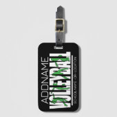 バレーボールチームプレーヤーADD NAMEスクールトップアスリート ラゲッジタグ (正面縦)