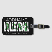 バレーボールチームプレーヤーADD NAMEスクールトップアスリート ラゲッジタグ (正面横)