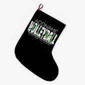 バレーボールチームプレーヤーADD NAMEスクールトップアスリート ラージクリスマスストッキング (正面 (吊り時))