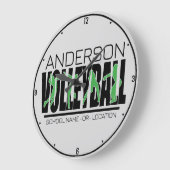 バレーボールチームプレーヤーADD NAMEスクールトップアスリート ラージ壁時計 (傾斜)