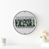 バレーボールチームプレーヤーADD NAMEスクールトップアスリート ラージ壁時計 (ホーム)