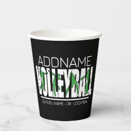 バレーボールチームプレーヤーADD NAMEスクールトップアスリート 紙コップ