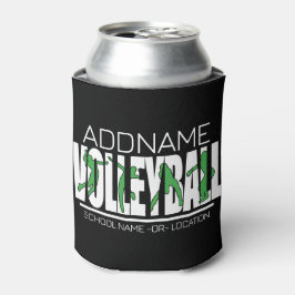 バレーボールチームプレーヤーADD NAMEスクールトップアスリート 缶クーラー