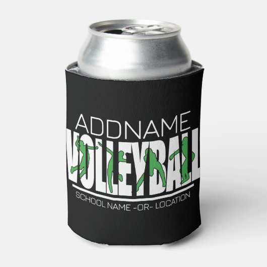 バレーボールチームプレーヤーADD NAMEスクールトップアスリート 缶クーラー (缶正面)