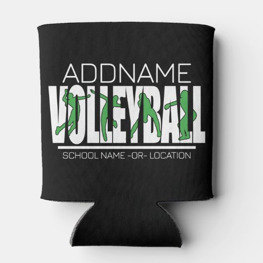 バレーボールチームプレーヤーADD NAMEスクールトップアスリート 缶クーラー (裏面)