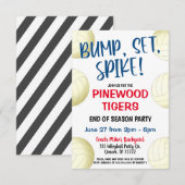 バレーボールチーム招待 招待状 (正面/裏面)