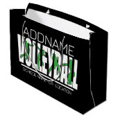 バレーボールチーム選手 ADD NAME 学校 トップアスリート ラージペーパーバッグ (裏面アングル)