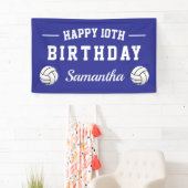 バレーボールテーマハッピーバースデーパーティーカスタム 横断幕 (インサイチュ)