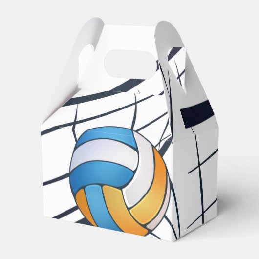 バレーボールテーマ誕生日パーティー フェイバーボックス (正面サイド)