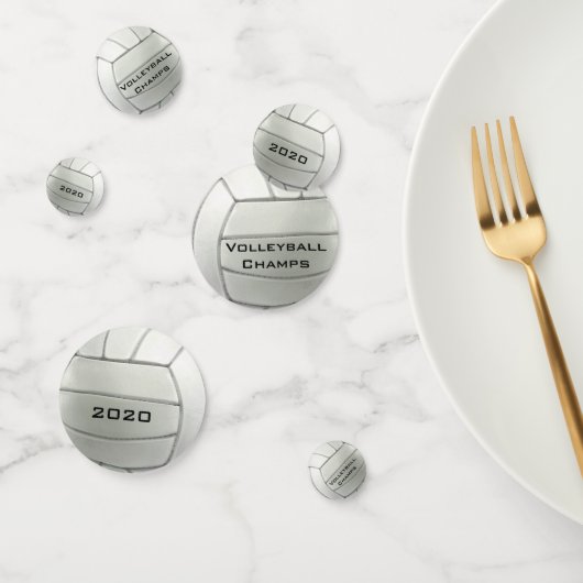 バレーボールデザインテーブル紙吹雪 コンフェッティ (グループ)