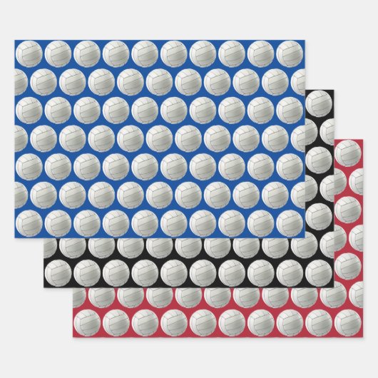 バレーボールデザインラッピング紙セット ラッピングペーパーシート (セット)