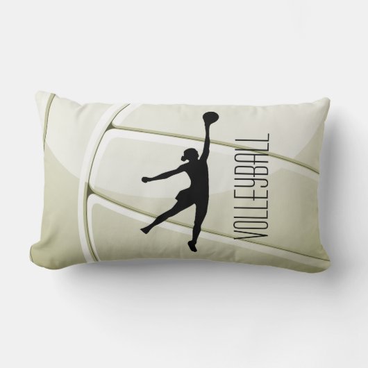 バレーボールデザイン装飾用クッション ランバークッション (正面)