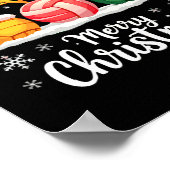 バレーボールトナディアサンタ小妖精や小人メリークリスマスクリスマス ポスター (角)