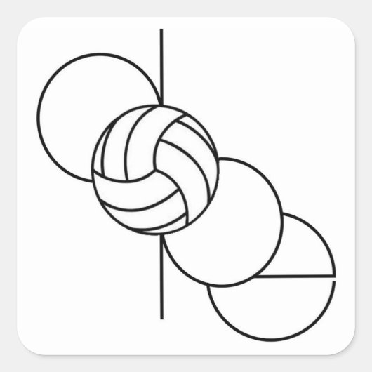 バレーボールドーピング スクエアシール (正面)