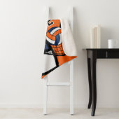 バレーボール🏐ネイビーブルー、オレンジ、ホワイト シェルパブランケット (インサイチュ)