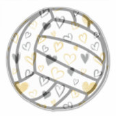 バレーボールハートビニールデカール シール (正面)