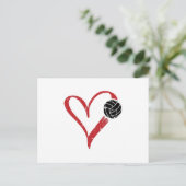 バレーボールハート |プレイヤーコーチチームの贈り物 ポストカード (スタンド正面)