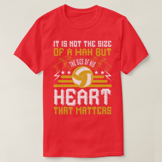 バレーボールハート Tシャツ (デザイン正面)