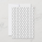 バレーボールパターンカスタムプリント背景色 サンキューカード (裏面)