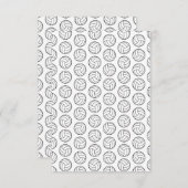 バレーボールパターンカスタムプリント背景色 サンキューカード (正面/裏面)