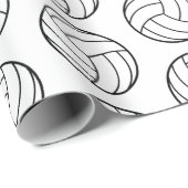 バレーボールパターンカスタムプリント背景色 ラッピングペーパー (ロールコーナー)