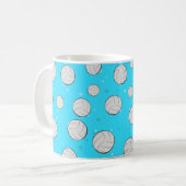 バレーボールパターンデザイン コーヒーマグカップ (正面左)