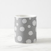 バレーボールパターンデザイン コーヒーマグカップ (中央)