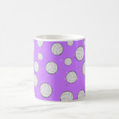 バレーボールパターンデザイン コーヒーマグカップ (中央)