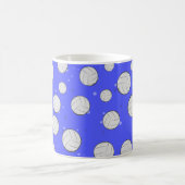 バレーボールパターンデザイン コーヒーマグカップ (中央)