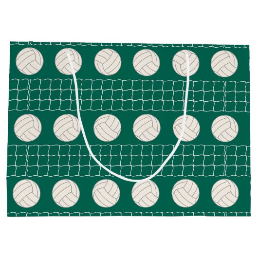 バレーボールパターンパーティー大抱き枕 ラージペーパーバッグ (裏面)