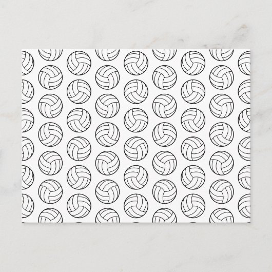 バレーボールパターンプリントカスタムの背景色 ポストカード (正面)
