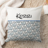 バレーボールパターンプレーヤー名スポーツネットボールおもしろい クッション (ブランケット)