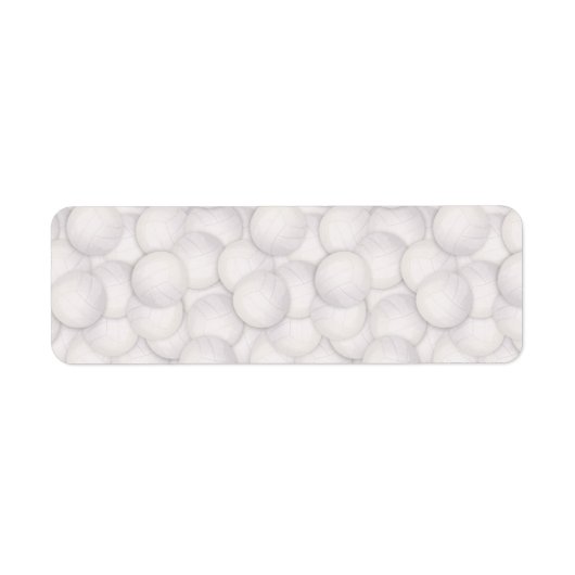 バレーボールパターン住所 シール (正面)