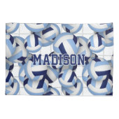 バレーボールパターンw net bkgrd navy lt blue 枕カバー (裏面-左)