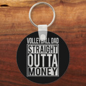 バレーボールパパストレートアウトタマネーIおもしろい キーホルダー (正面)