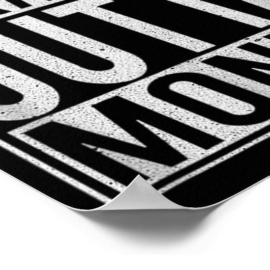 バレーボールパパストレートアウトタマネーIおもしろい ポスター (角)