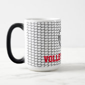 バレーボールパパネットプレイヤー番号ボールスポーツおもしろい モーフィングマグカップ (左)