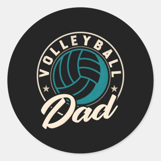 バレーボールパパビーチスポーツ選手およびバレーボール ラウンドシール (正面)