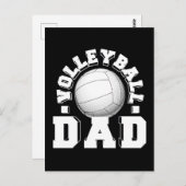 バレーボールパパ クラシカル エレガント ポストカード (正面/裏面)