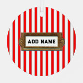 バレーボールパーソナライズされたのクリスマス メタルオーナメント (裏面)