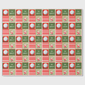 バレーボールパーソナライズされたのクリスマス ラッピングペーパー (フラット)