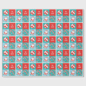 バレーボールパーソナライズされたのクリスマス ラッピングペーパー (フラット)