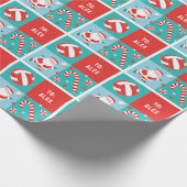 バレーボールパーソナライズされたのクリスマス ラッピングペーパー (角)