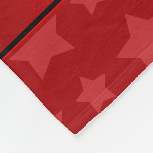 バレーボールパーソナライズされたの赤い星 フリースブランケット (角)