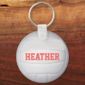 バレーボールパーソナライズされたキーチェーン キーホルダー (正面)