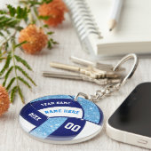 バレーボールパーソナライズされたギフトアイディア。バレーボール キーホルダー (正面右)